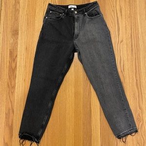 A&F Curve Love Two Tone Black Jeans